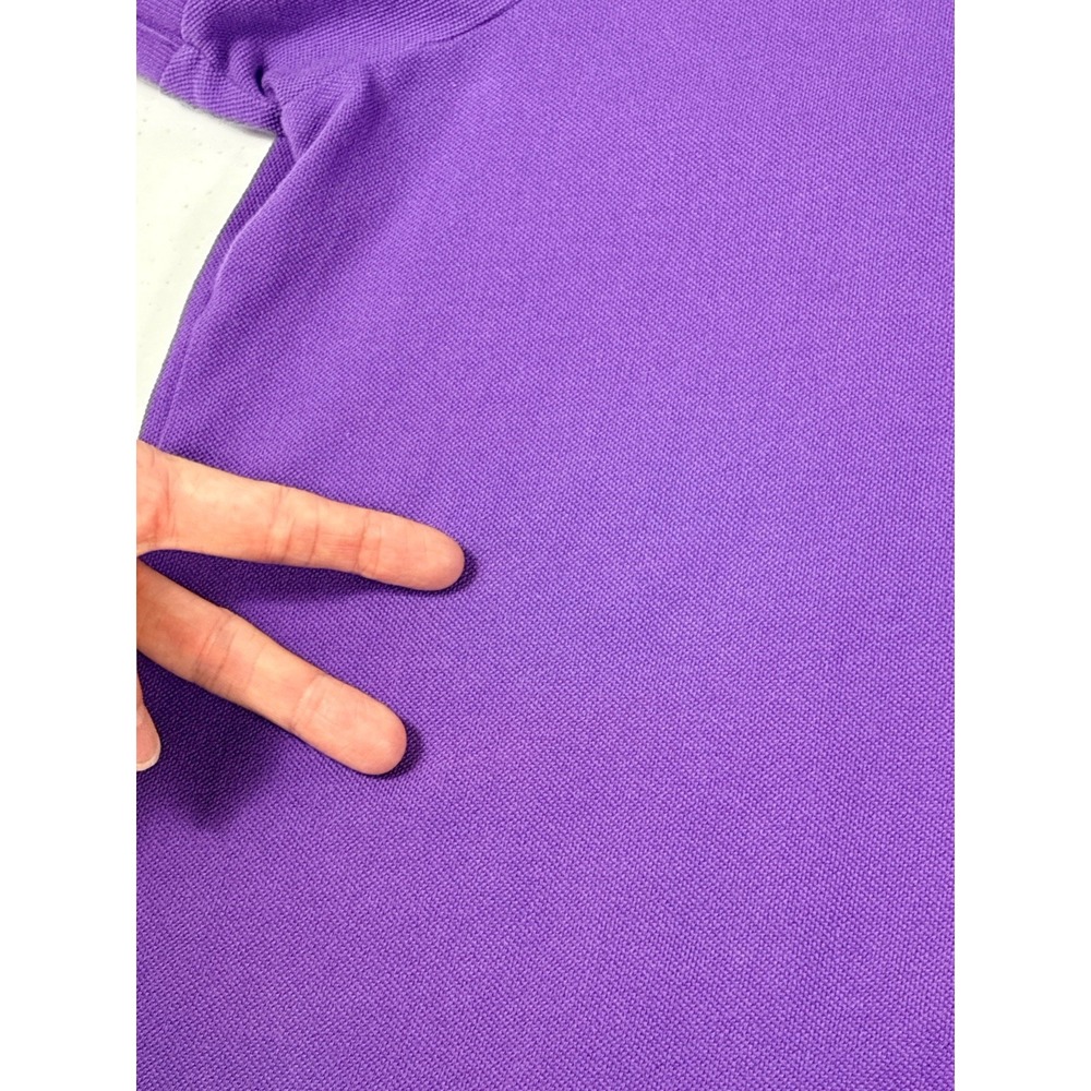 Lacoste Polo Shirt Mens 3XL/XXL Purple Solid  Gator Short Sleeve - Picture 4 of 8